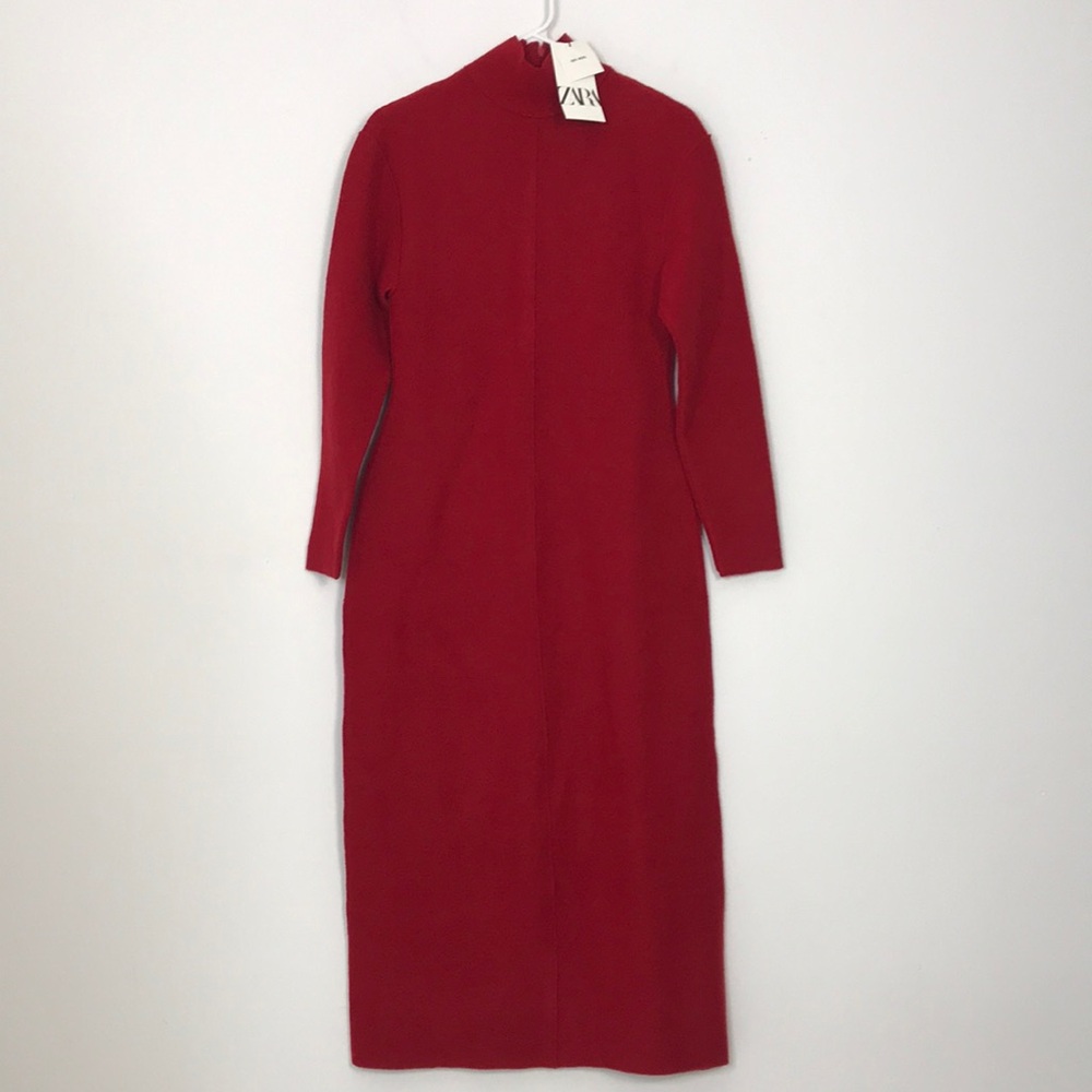 NWT Zara Wool Midi Jumper Dress - Picture 4 of 15